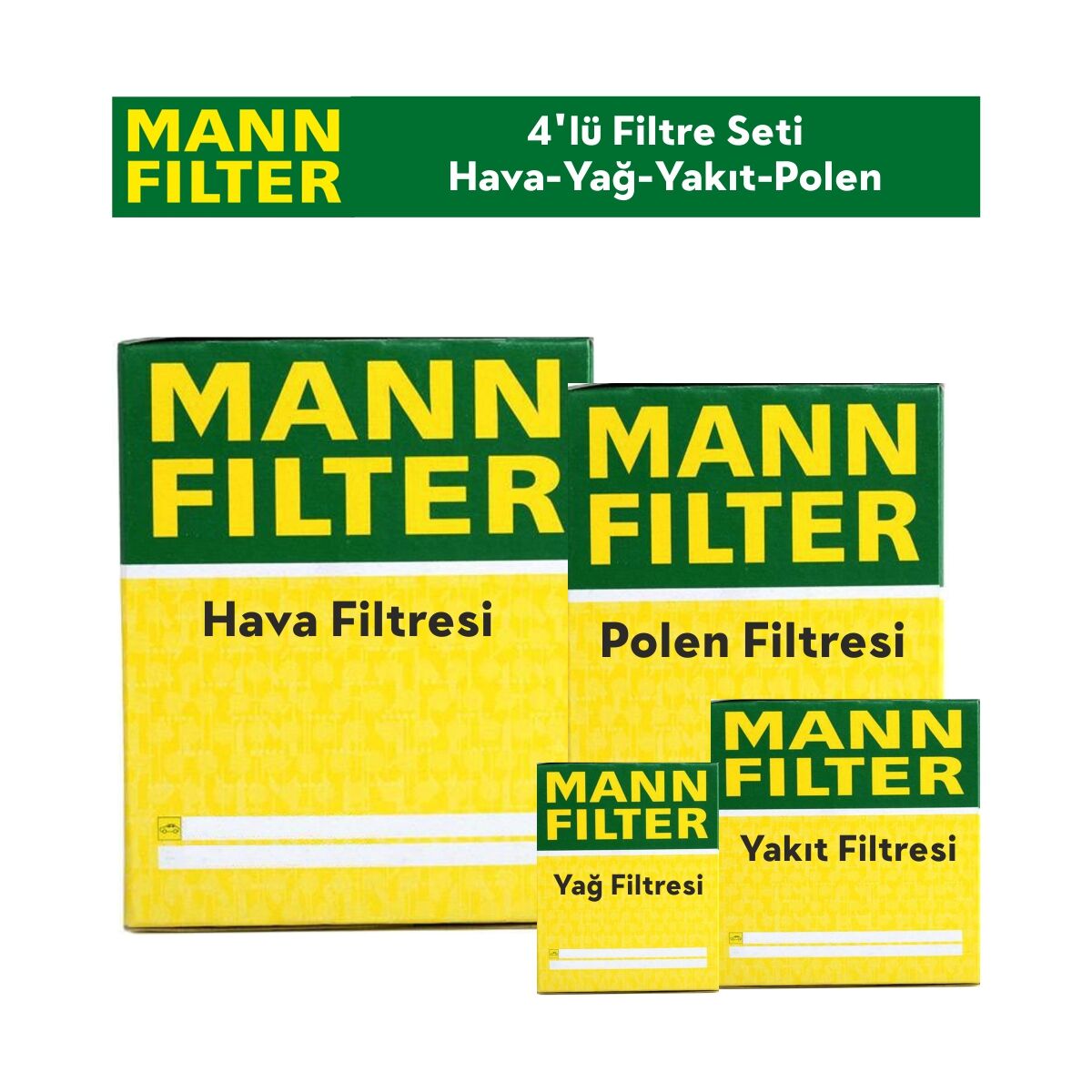 Peugeot 407 2.0 HDİ Filtre Bakım Seti 4'Lü 2005-2008 MANN BS115329