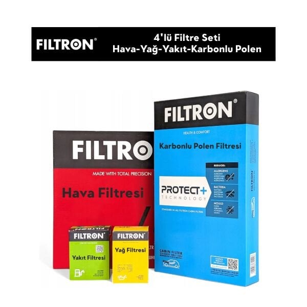 Peugeot 207 1.6 HDİ Filtre Bakım Seti 4'Lü 2011-2012 FILTRON FI115487K